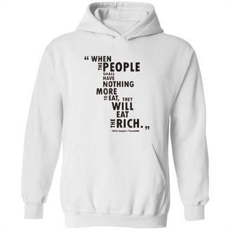 Philosophy When The People Rousseau Quote Eat The Rich Hoodie | Favorety AU