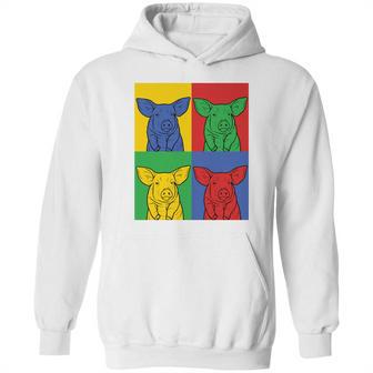 Pig Pop Art Retro Piggy Tee Hoodie | Favorety CA