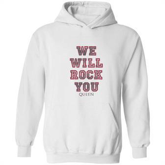 Queen Official We Will Rock You Pink Hoodie | Favorety CA