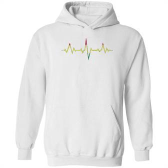 Reggae Music Heartbeat Rastafari Rasta Gift Hoodie | Favorety AU