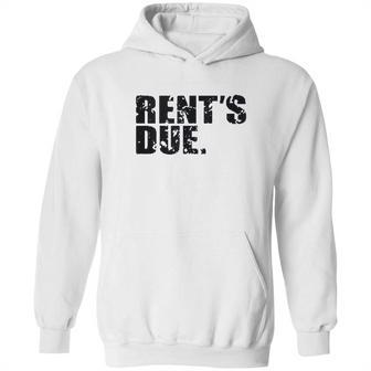 Rents Due Work Hard Bodybuilder Weightlifting Distressed Hoodie | Favorety UK