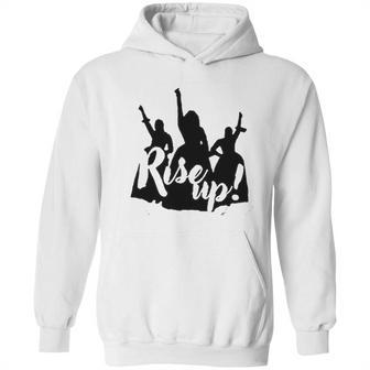 Rise Up Hamilton Young Scrappy Hungry Graphic Hoodie | Favorety CA