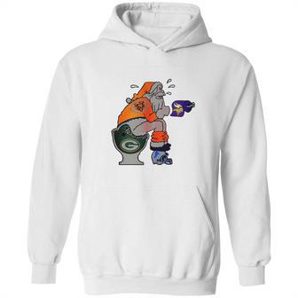 Santa Claus Chicago Bears Toilet Green Bay Packers Sweater Hoodie | Favorety DE