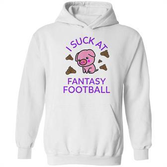 I Sck At Fantasy Football Funny Pig And Poops Loser Hoodie | Favorety UK