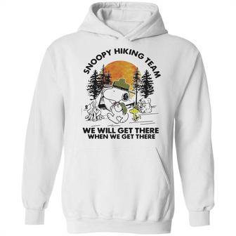 Snoopy Hiking Team We Will Get There When We Get There T-Shirt Hoodie | Favorety UK