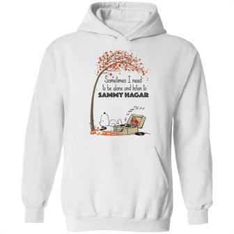 Snoopy Sometime I Need Tobe Alone And Listen To Sammy Hagar Hoodie | Favorety UK