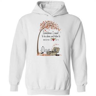 Snoopy Sometimes I Need To Be Alone And Listen To Bon Jovi Shirt Hoodie | Favorety