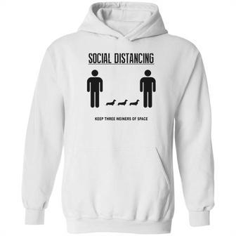 Social Distancing Dachshund Hoodie | Favorety