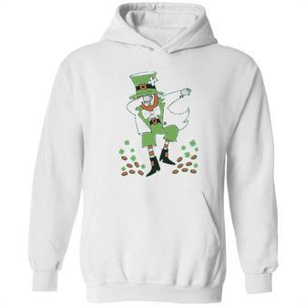 St Patricks Day Clovers Dabbing Leprechaun Youth Kids Hoodie | Favorety UK