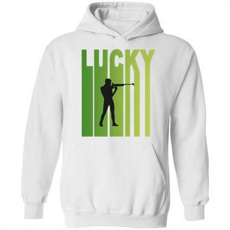 St Patricks Day Lucky Shooting Funny Sport Lovers Gift Hoodie | Favorety