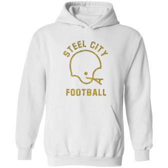 The Steel City Vintage Pittsburgh Football Hoodie | Favorety CA