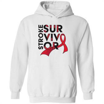 Stroke Survivor Red Ribbon Awareness Hoodie | Favorety