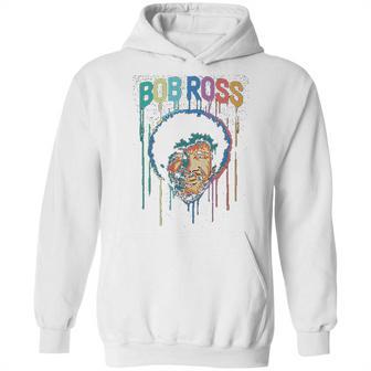 Teelocity Bob Ross Paint Drip Graphic Hoodie | Favorety UK