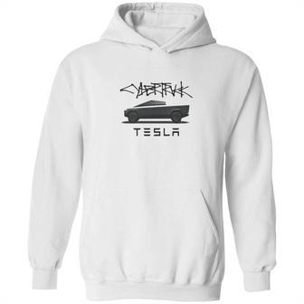 Tesla Cybertruck Truck And Logo Hoodie | Favorety CA