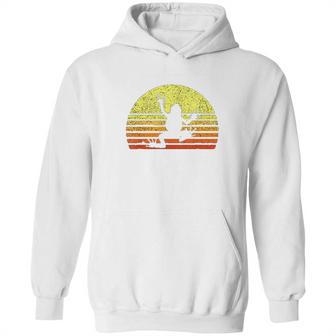 Tree Frog Design Save The Rainforest Retro Sun Vintage Hoodie | Favorety UK