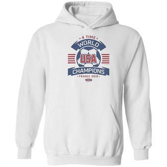 Us Soccer Fans 4 Time World Champs Soft Style Hoodie | Favorety UK