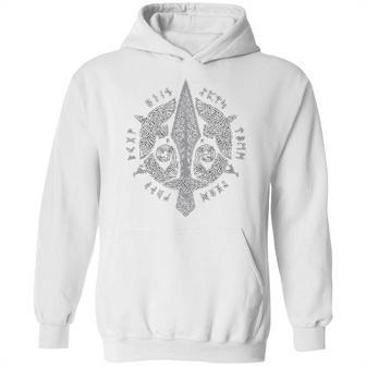 Viking Spear Odin Raven Knot Scandinavian Runes Hoodie | Favorety AU