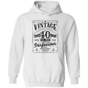 Vintage 40Th Birthday Top For Him 1981 Aged To Perfection Hoodie | Favorety AU