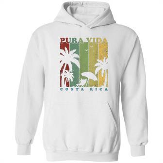 Vintage Retro Summer Vacation Costa Rica Pura Vida Beach Hoodie | Favorety DE