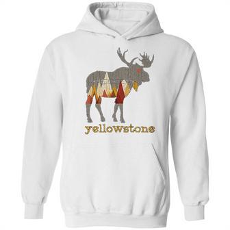 Vintage Yellowstone National Park Bull Moose Hoodie | Favorety UK