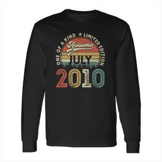 12Th Birthday Retro Vintage Born In July 2010 12 Years Old Long Sleeve T-Shirt | Favorety AU