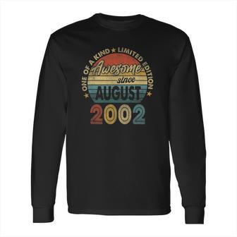 19 Years Old 19Th Birthday Men Awesome Since August 2002 Ver2 Long Sleeve T-Shirt | Favorety AU