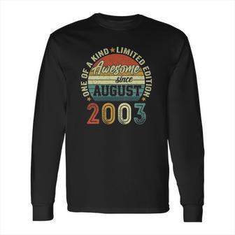 19 Years Old Birthday Awesome Since August 2003 19Th Birthday Long Sleeve T-Shirt | Favorety AU