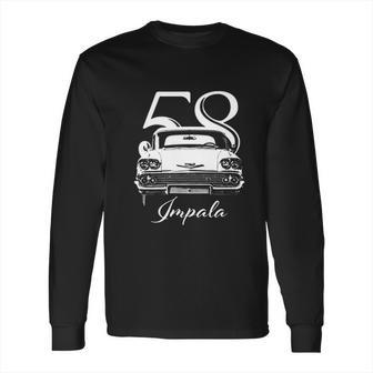 1958 Impala Grill View With Year And Model Long Sleeve T-Shirt | Favorety AU