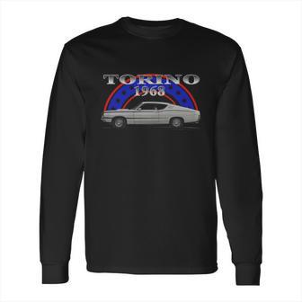 1968 Ford Torino Fastback Side White Long Sleeve T-Shirt | Favorety CA