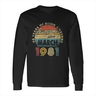 1981 Retro Vintage 41 Years Old 41St Birthday Gift Long Sleeve T-Shirt | Favorety