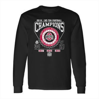 2019 Big Ten Football Champions Ohio State Buckeyes 34 21 Shirt Long Sleeve T-Shirt | Favorety DE