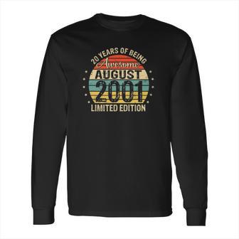 20Th Birthday Gift 20 Years Old Awesome Since August 2001 Ver2 Long Sleeve T-Shirt | Favorety DE