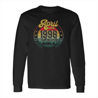 23Rd Birthday Gifts 23 Years Old Retro Born In April 1998 Ver2 Long Sleeve T-Shirt | Favorety DE