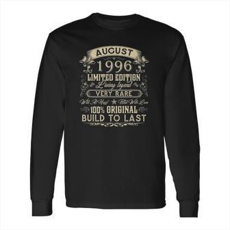 26Th Birthday Gift 26 Years Old Retro Vintage August 1996 Ver2 Long Sleeve T-Shirt | Favorety CA