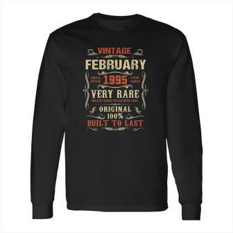 27 Years Old 27Th Birthday Gifts Vintage February 1995 Ver2 Long Sleeve T-Shirt | Favorety DE