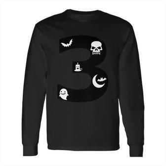 3 Name Charater Dracula Skullcap Candle Bat Moon Ghost Halloween Boo Long Sleeve T-Shirt | Favorety DE