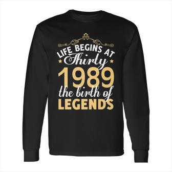 30Th Birthday Gift Vintage 1989 Classic Long Sleeve T-Shirt | Favorety CA