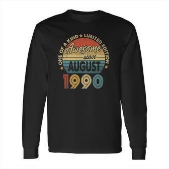 31 Years Old 31St Birthday Men Awesome Since August 1990 Ver2 Long Sleeve T-Shirt | Favorety DE