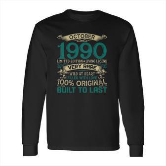 31St Birthday October 1990 Limited Edition Gift 31 Years Old Long Sleeve T-Shirt | Favorety AU