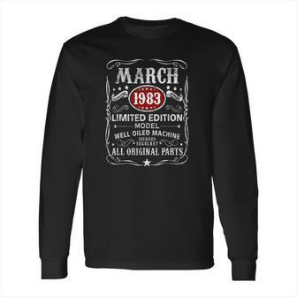 38 Years Old 38Th Birthday Decoration March 1983 Gift Long Sleeve T-Shirt | Favorety UK