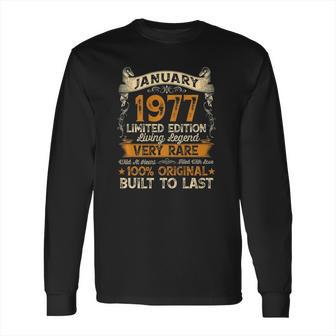 45 Years Old Gifts Vintage January 1977 45Th Birthday Gift Long Sleeve T-Shirt | Favorety UK