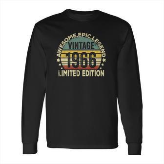 55 Years Old Retro Vintage Awesome Birthday 1966 Ver2 Long Sleeve T-Shirt | Favorety AU