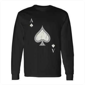 Ace Of Spades Blackjack Cards Poker Long Sleeve T-Shirt | Favorety