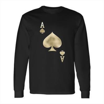 Ace Of Spades Playing Card Halloween Costume Long Sleeve T-Shirt | Favorety UK