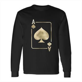 Ace Of Spades Playing Card Long Sleeve T-Shirt | Favorety