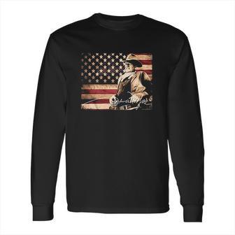 Ae Designs John Wayne Tin Sign Long Sleeve T-Shirt | Favorety