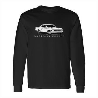 Aggressive Thread 1966 Chevelle American Muscle Car Long Sleeve T-Shirt | Favorety DE