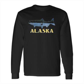 Alaska King Salmon Fishing Vacation Long Sleeve T-Shirt | Favorety UK