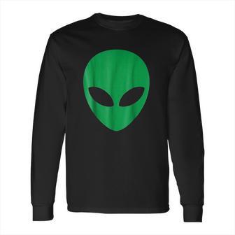 Alien Head Green Alien Grey Long Sleeve T-Shirt | Favorety