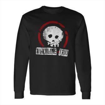 Alkaline Trio Cracked Skull T-Shirt Long Sleeve T-Shirt | Favorety